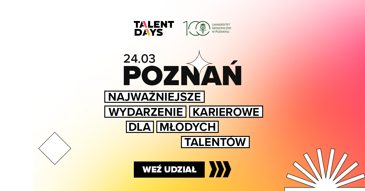 You are currently viewing Zostań wolontariuszem na Talent Days 2026